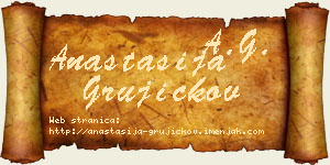Anastasija Grujičkov vizit kartica